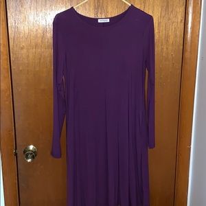 Purple long sleeve dress